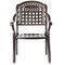 Indoor and Outdoor Bronze Dinning Set 2 Chairs with 1 Table Cast Aluminum.